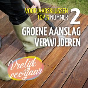 Voorjaarsklussen top 5  Nummer 2: Groene aanslag verwijderen