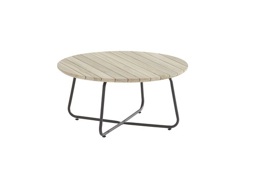 4SO Axel koffietafel rond 73 cm (H 35 cm) teak tafelblad