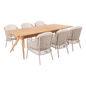 4SO 6x Puccini dining + Taste 4SO Bel air teak tafel 240 cm - afbeelding 2