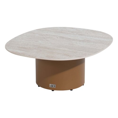 4 Seasons Outdoor Sofie salontafel keramisch travertin 70 x 80 cm (H 30) - afbeelding 1
