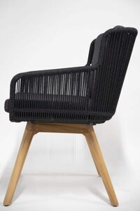 4SO 6x Flores dining antraciet + Taste 4SO Bel air teak tafel 240 cm - afbeelding 5