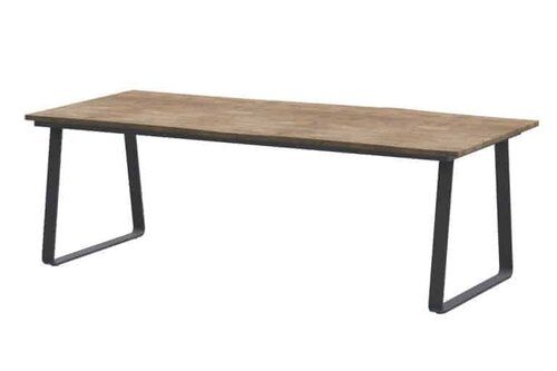 4SO 6x Pandino dining chair + Robusto teak tafel incl onderstel antr. 220 x 95 cm. - afbeelding 2