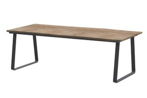 4SO 6x Pandino dining chair + Robusto teak tafel incl onderstel antr. 220 x 95 cm. - afbeelding 2