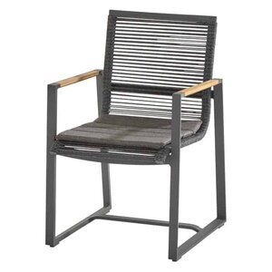 4SO 6x Pandino dining chair + Robusto teak tafel incl onderstel antr. 220 x 95 cm. - afbeelding 4