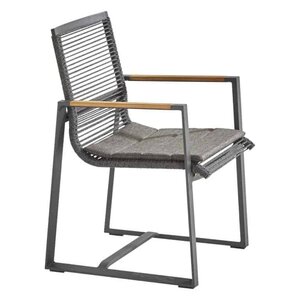 4SO 6x Pandino dining chair + Robusto teak tafel incl onderstel antr. 220 x 95 cm. - afbeelding 5