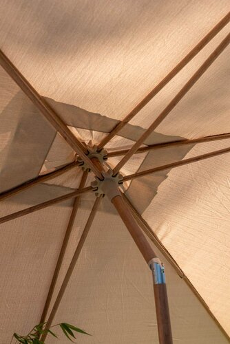 4SO Azzurro 300 cm. Ø zand met houtlook frame - afbeelding 2