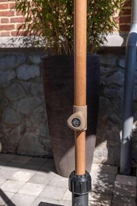 4SO Azzurro 300 cm. Ø zand met houtlook frame - afbeelding 5