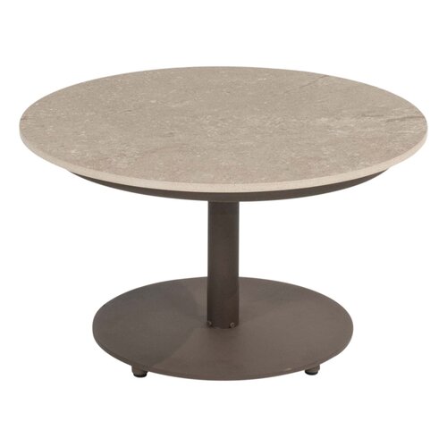 4SO Boaz salontafel met keramisch tafelblad, centrale poot terre 60 cm. Ø (H 35) - afbeelding 1