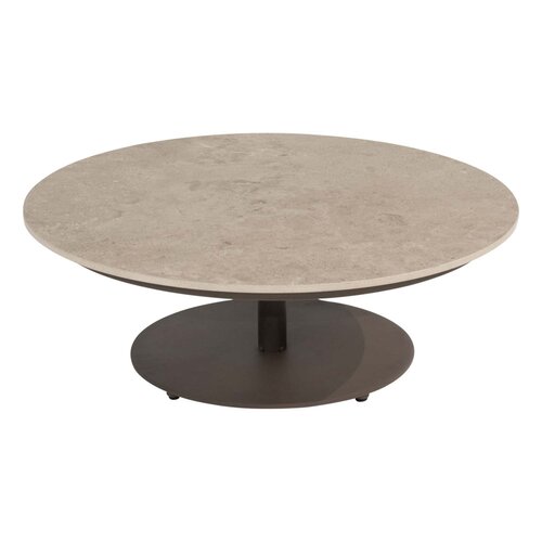 4SO Boaz salontafel met keramisch tafelblad, centrale poot terre 80 cm. Ø (H 30) - afbeelding 1
