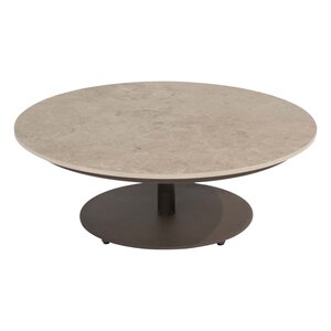 4SO Boaz salontafel met keramisch tafelblad, centrale poot terre 80 cm. Ø (H 30) - afbeelding 1