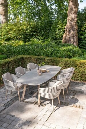 4SO Eva dining 6x + Manolo tafel 240x103cm LATTE - afbeelding 4