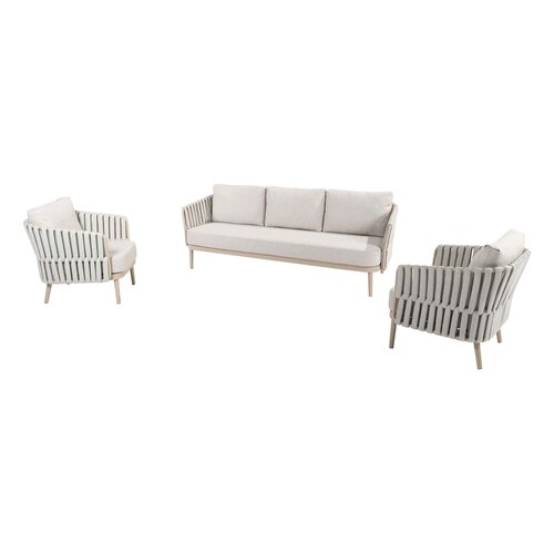 4SO Eva loungeset 3-zit lounge bank + 2x lounge stoel - afbeelding 1