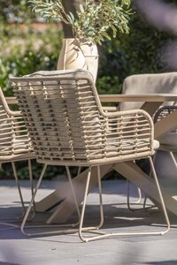 4SO Fabrice diningstoel LATTE 6x + Prado tafel 240x105cm keramiek LATTE - afbeelding 8