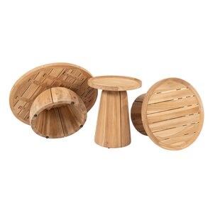 4SO Pablo bijzettafel teak 45 cm. Ø (H 55) - afbeelding 2