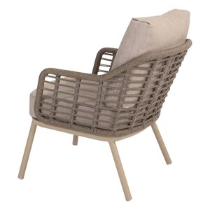4SO Puglia low dining 6x + Donato low diningtafel 160cm rond LATTE - afbeelding 4