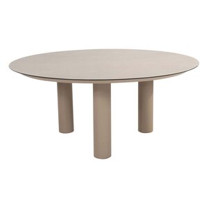 4SO Puglia low dining 6x + Donato low diningtafel 160cm rond LATTE - afbeelding 5