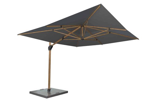 4SO Siesta Premium 300 x 300 cm. antraciet met Houtlook frame - afbeelding 1