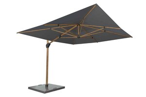 4SO Siesta Premium 300 x 300 cm. antraciet met Houtlook frame - afbeelding 1