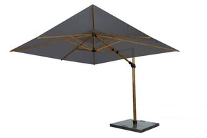 4SO Siesta Premium 300 x 300 cm. antraciet met Houtlook frame - afbeelding 4