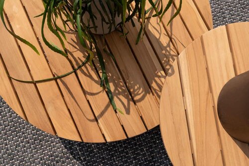 4SO Verdi bijzettafel teak 45 cm. Ø (H 55) latte - afbeelding 2