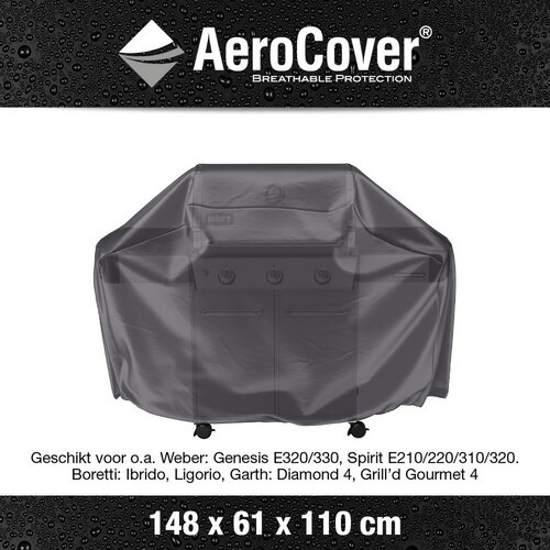 AeroCover beschermhoes Gasbarbecue hoes 148x61xH110 - afbeelding 1