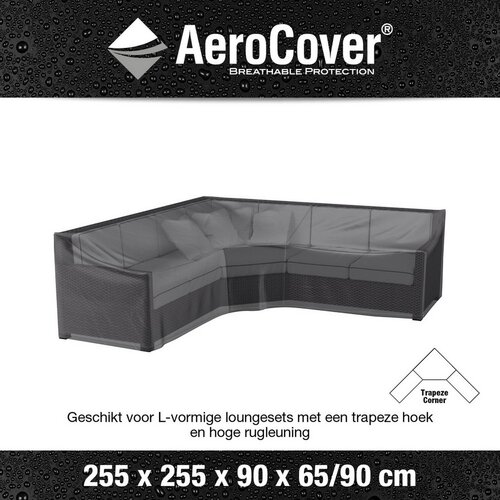 AeroCover beschermhoes loungeset hoekset trapeze 255x255x90xH65/90 - afbeelding 1