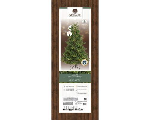 Alba fir prelit dia137-H240cm-3100L groen/warm wit - afbeelding 2