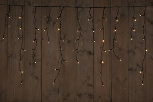 ANNA'S COLLECTION ICICLE LIGHTS ZWART 360L/720X60CM LED CLASSIC - 5M AANLOOPSN