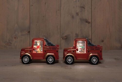 Auto met glitterwater 3 AAA-batterijen batterij 13 × 16 cm 2 assorti in display warm wit