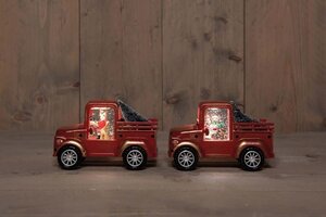 Auto met glitterwater 3 AAA-batterijen batterij 13 × 16 cm 2 assorti in display warm wit