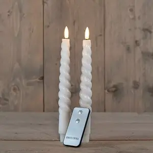 B.O. 2ST WIT SWIRL WAX DINERKAARS 23CM 3D LONT MET AFSTANDSB