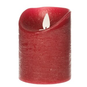 B.O.T. KAARS BORDEAUX WAX RUSTIEK BEWEGENDE VLAM 7,5X10CM 3X - afbeelding 2