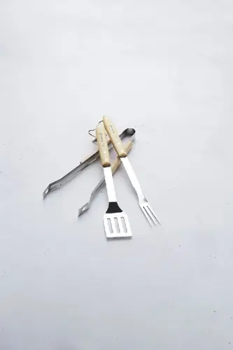 Barbecook 3-delige standaard set uit rvs en hout FSC 100% sgsch-coc-041337 - afbeelding 1