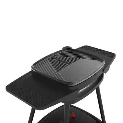 Barbecook Alexia 5111 elektrische barbecue met zijtafels en wielen zwart 84x55x97cm - afbeelding 1