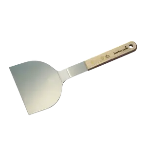 Barbecook hamburgerspatel uit rvs en rubberhout 30cm FSC 100% sgsch-coc-041337