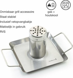 Barbecook kiphouder uit rvs 27.5x18.5cm - afbeelding 2