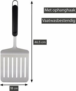 Barbecook Olivia pizza spatel uit rvs zwart 43cm - afbeelding 2