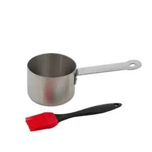 Barbecook sauspan uit rvs met borstel 23x7.5x10.5cm - afbeelding 1