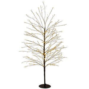 Boom 1500 LED flash klassiek warm wit IP44 trafo hoogte 180 cm zwart – timer en dimmer - afbeelding 1