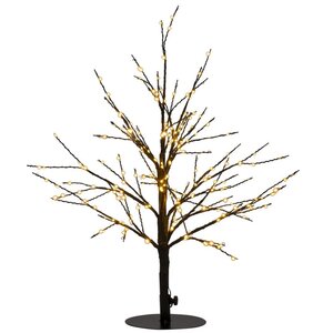Boom 240 LED flash klassiek warm wit IP44 trafo hoogte 60 cm zwart – timer en dimmer - afbeelding 1
