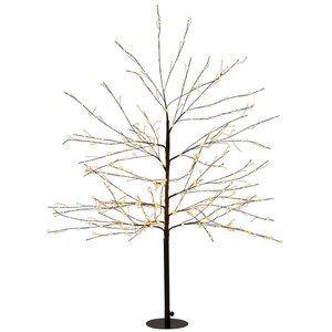 Boom 600 LED flash klassiek warm wit IP44 trafo hoogte 120 cm zwart- – timer en dimmer - afbeelding 1