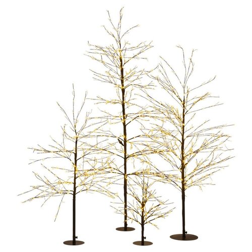 Boom 600 LED flash klassiek warm wit IP44 trafo hoogte 120 cm zwart- – timer en dimmer - afbeelding 3