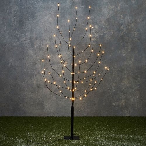 LUCA LIGHTNING Boom zwart warm wit 100led IP44 - l12xb12xh110cm - afbeelding 2