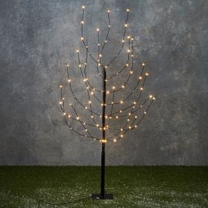 LUCA LIGHTNING Boom zwart warm wit 100led IP44 - l12xb12xh110cm - afbeelding 2