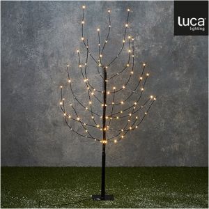 LUCA LIGHTNING Boom zwart warm wit 100led IP44 - l12xb12xh110cm - afbeelding 1