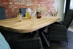 Brighton teak table with alu frame 220 cm - afbeelding 4