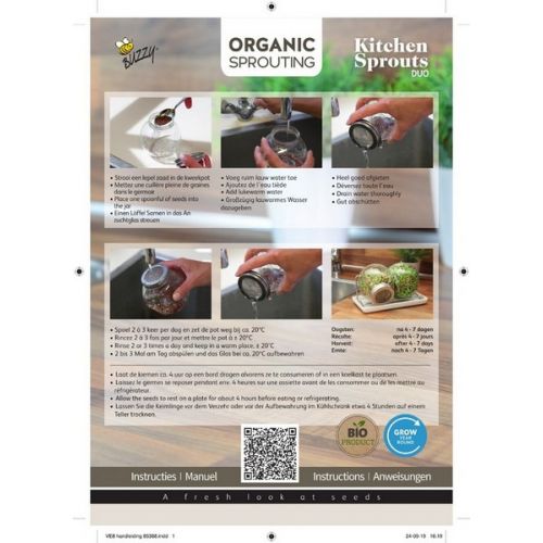 Buzzy® Bio Duo Spruitgroente potten met schaal (6) - afbeelding 4