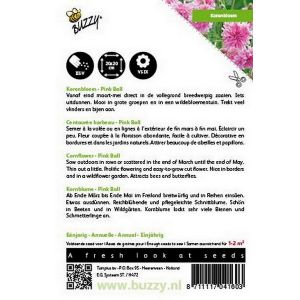 Buzzy® Centaurea, Korenbloem Pink Ball - afbeelding 2