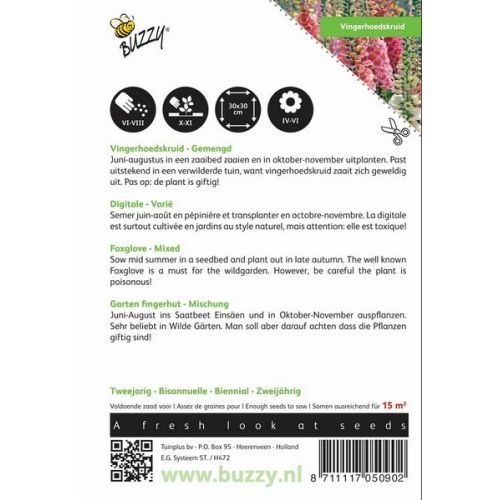Buzzy® Digitalis, Vingerhoedskruid Gemengd - afbeelding 2