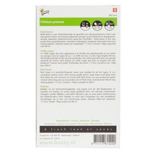 Buzzy® Groenbemester Rode Klaver 150 gram (8) - afbeelding 4